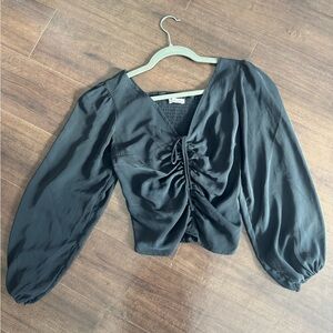 Abercrombie Long-Sleeve Cinched Front Top
